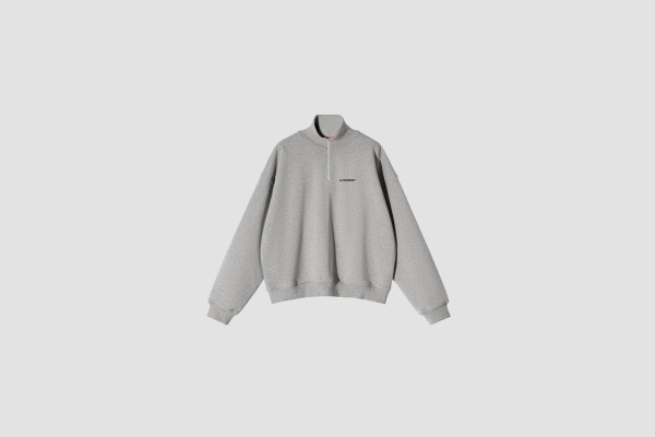 SWEATSHIRT HALF-ZIP CLASSY GREY