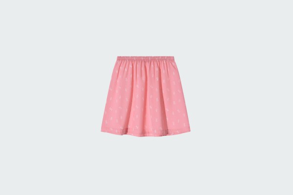 SKIRT VUAL PRINTED PICTOGRAMS ROSE
