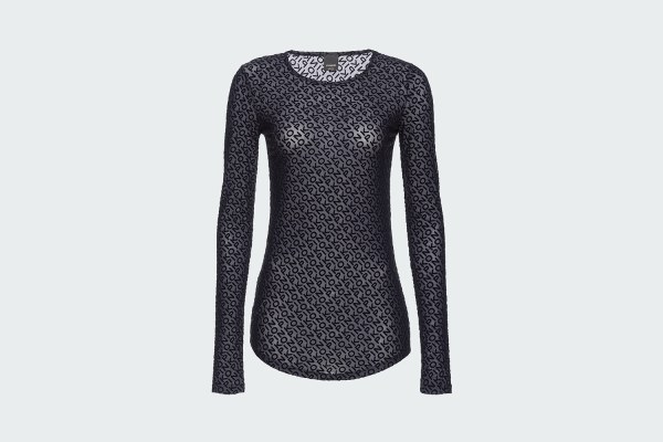 FLOCKED-LOGO SWEATER