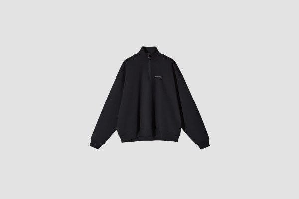 SWEATSHIRT HALF-ZIP CLASSY BLACK