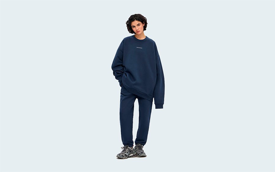 SWEATSHIRT REGULAR FLEECE NAVY