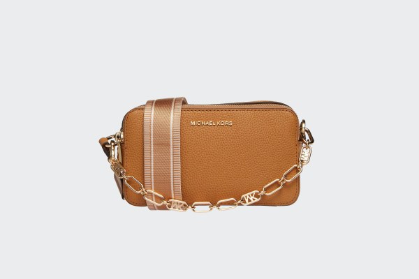 JET SET SMALL PEBBLED LEATHER DOUBLE-ZIP CAMERA BAG