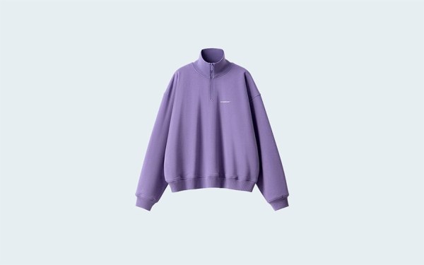 SWEATSHIRT HALF-ZIP CLASSY PURPLE HAZE
