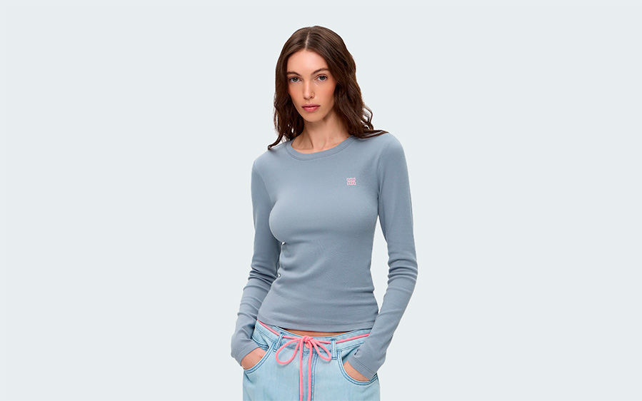 LONGSLEEVE SLIM INDIGO