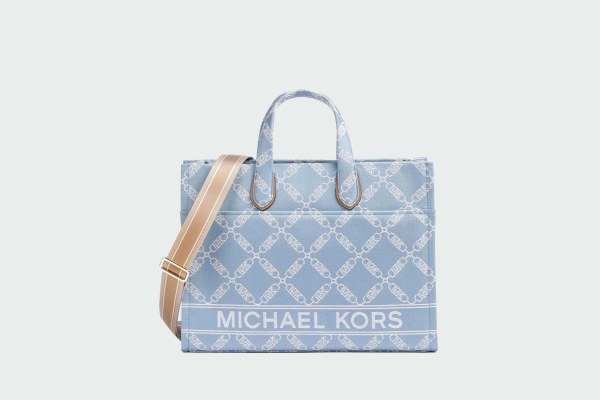 GIGI LARGE EMPIRE LOGO JACQUARD TOTE BAG