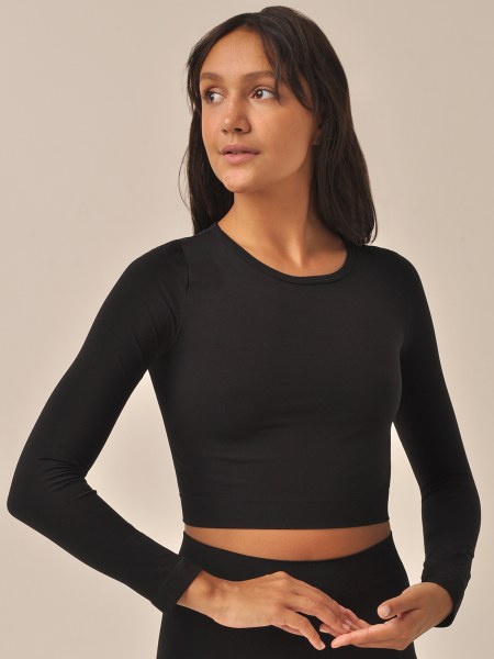CROP TOP MANICA LUNGA