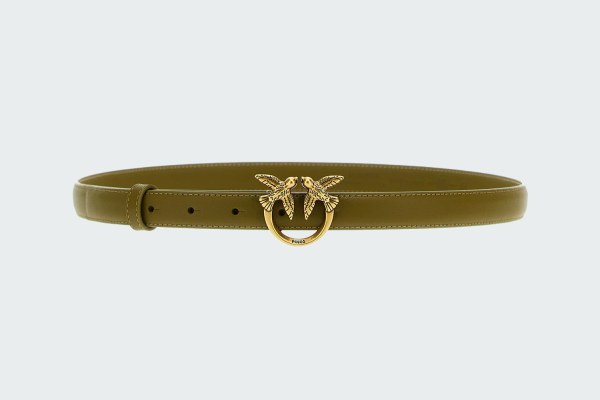 LOVE BIRDS THIN LEATHER BELT
