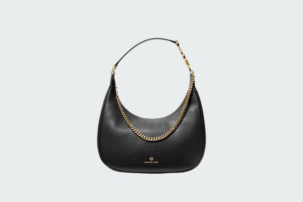 PIPER LARGE PEBBLED LEATHER SHOULDER BAG