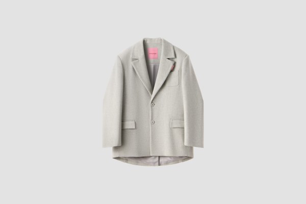 COAT 0440 CROP LIGHT GREY