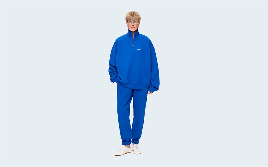 SWEATSHIRT HALF-ZIP CLASSY DAZZLING BLUE