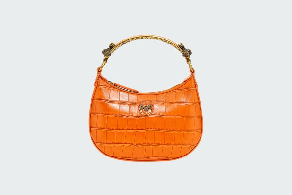MINI HALF MOON PELLE STAMPA