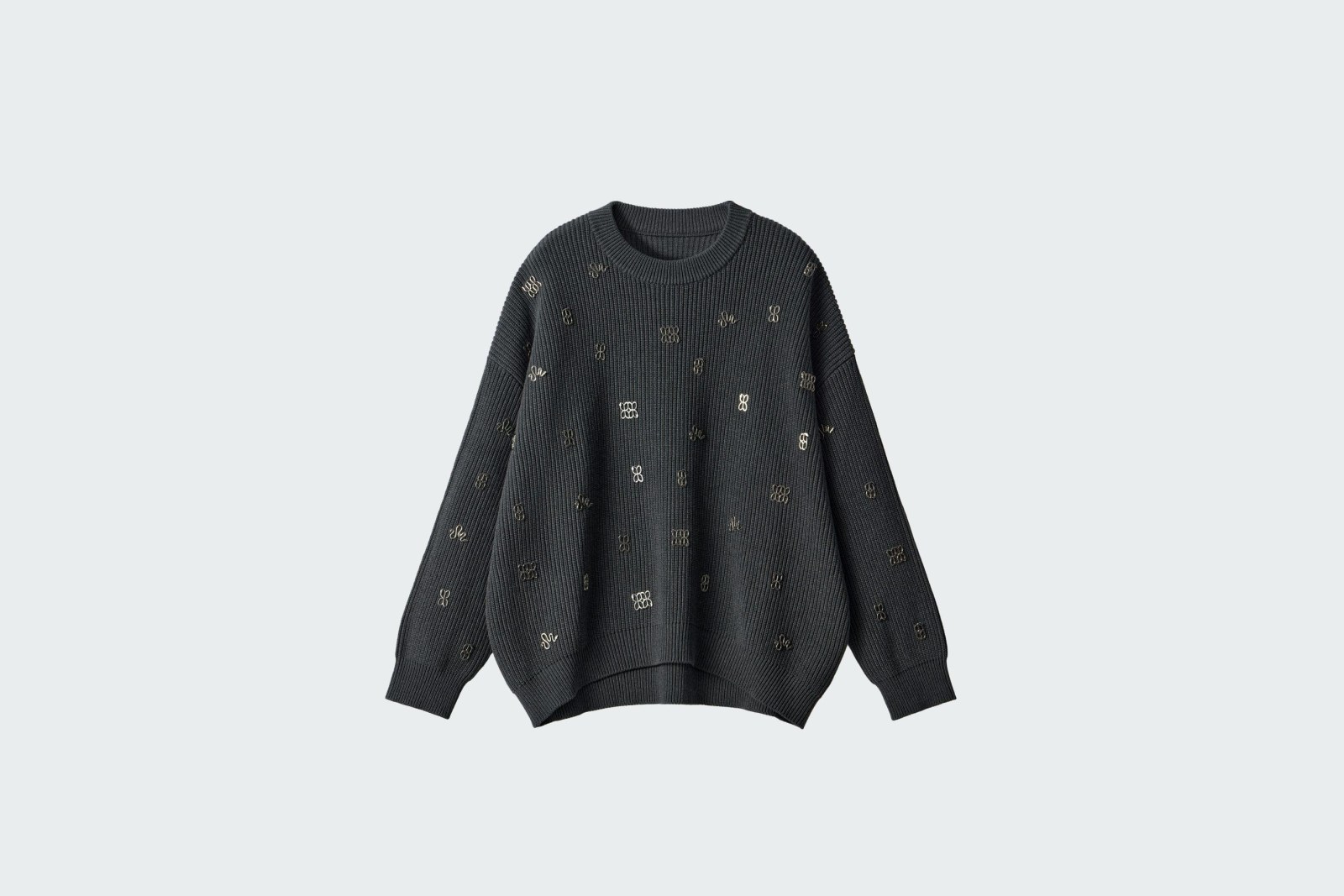 SWEATER SPARKLE PICTOGRAMS GRAPHITE NY25