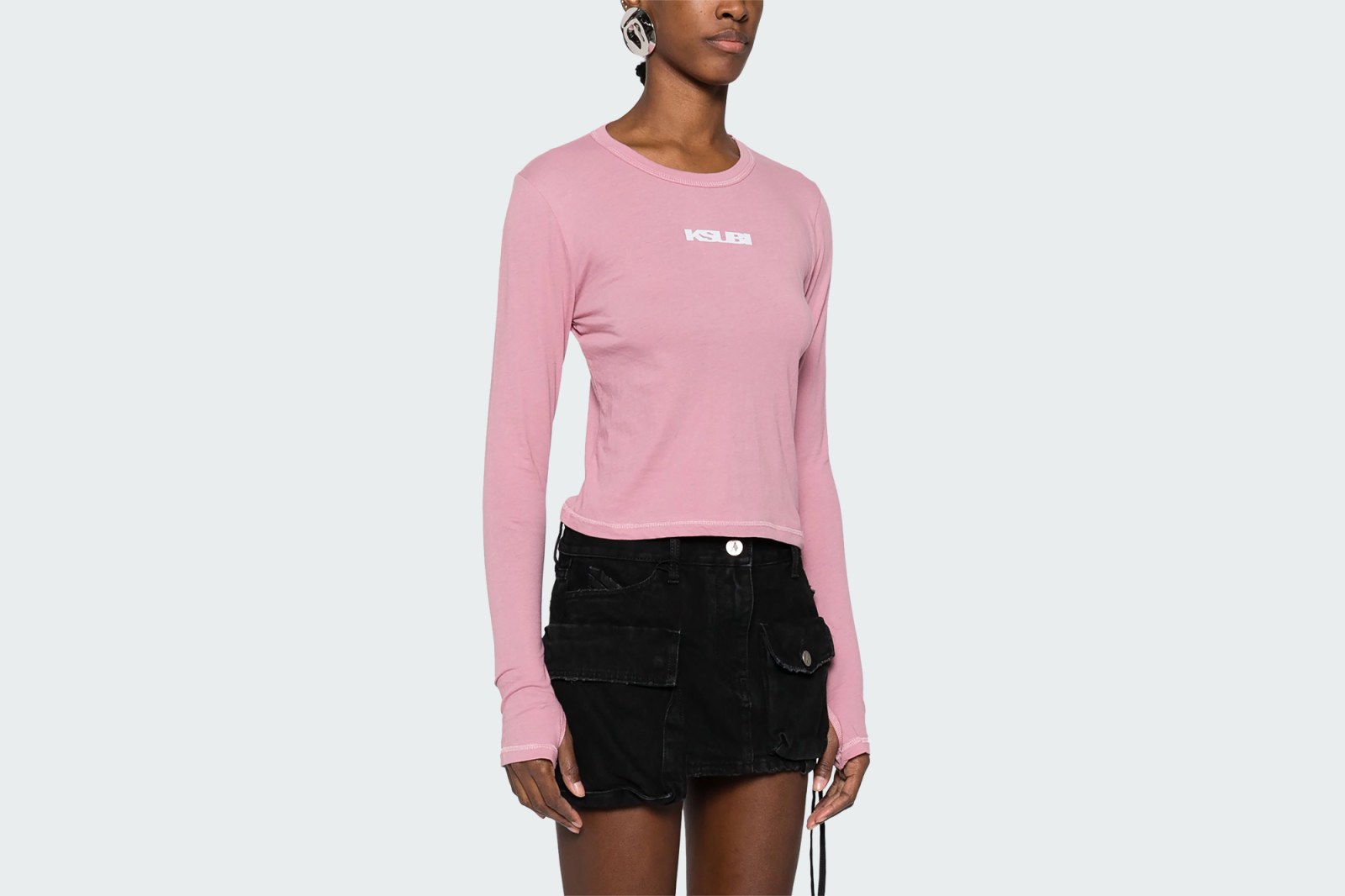 STACKED LS TEE PINK