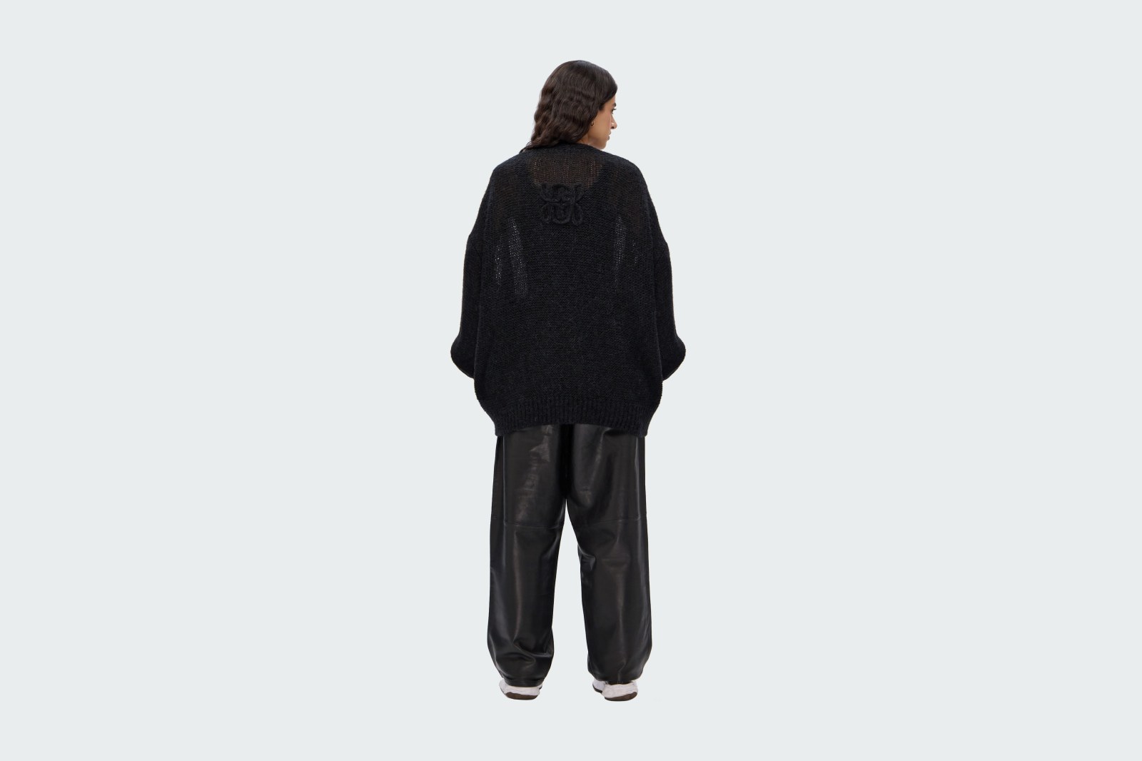 CARDI PICTOGRAM MOHAIR BLACK