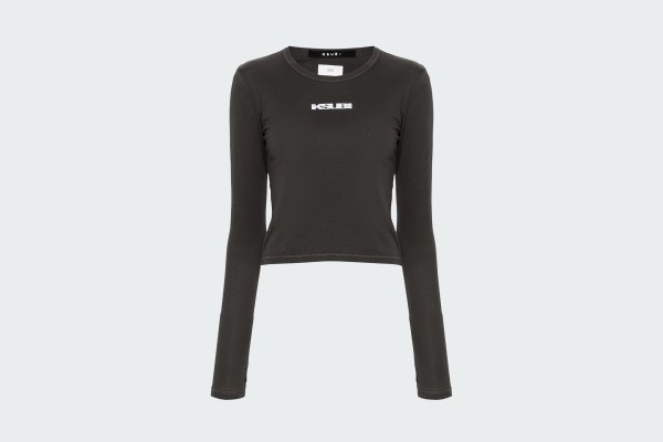 STACKED LS TEE CHARCOAL