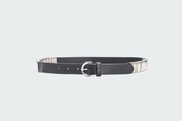BLACK BOWIE LEATHER BELT