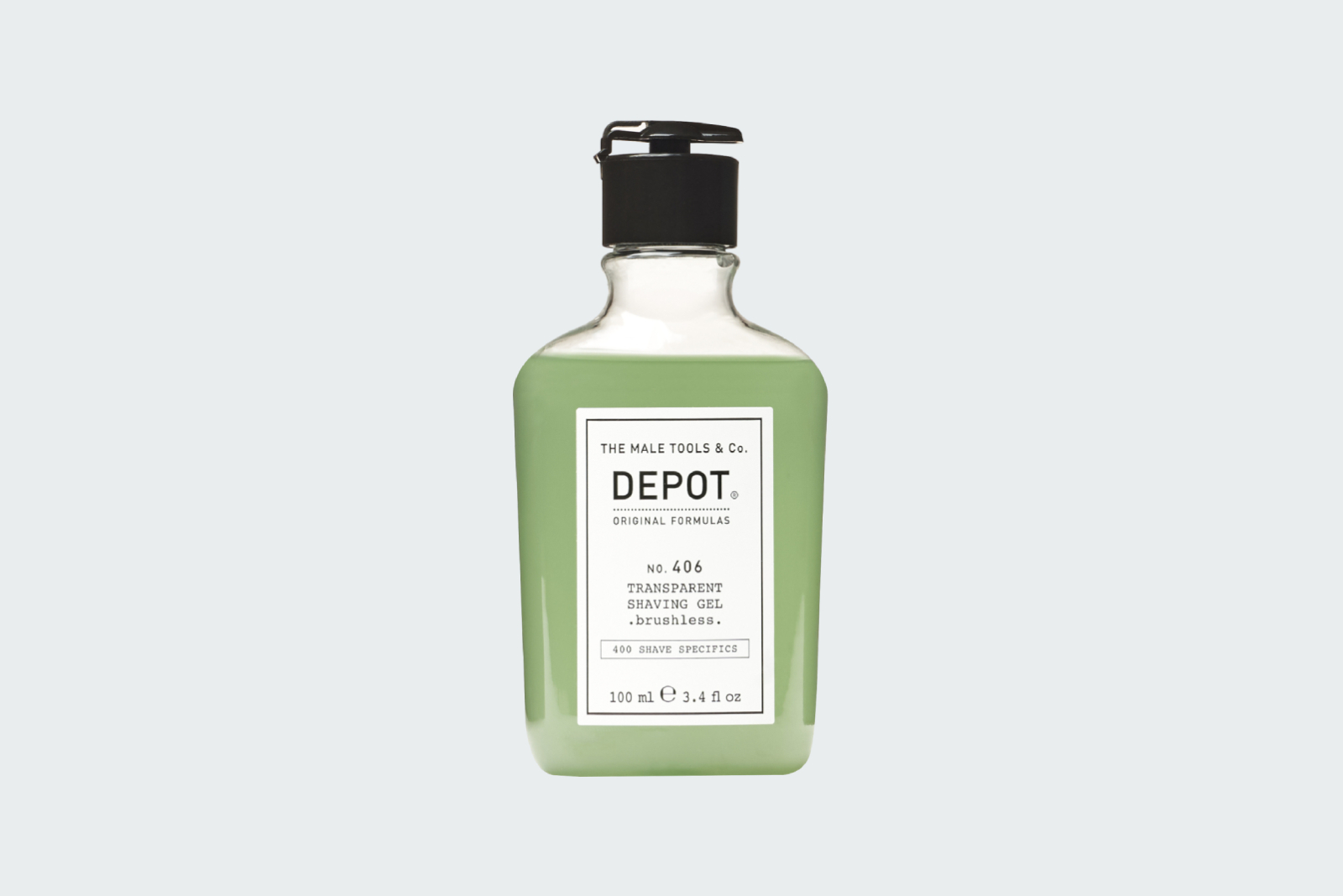 406 TRANSPARENT SHAVING GEL. brushless.