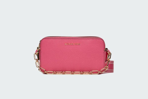 JET SET SMALL PEBBLED LEATHER DOUBLE-ZIP CAMERA BAG
