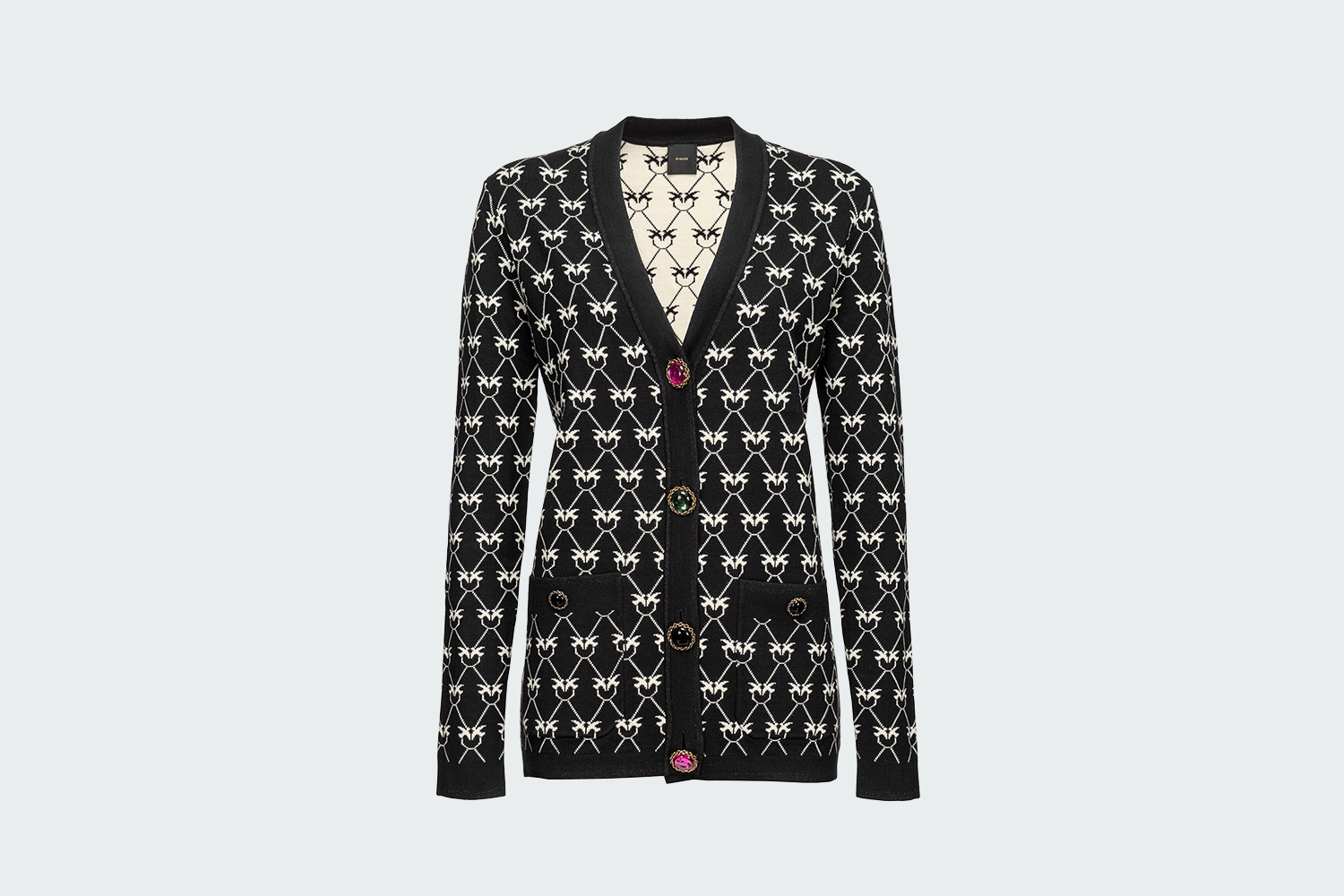 CAMOMILLA CARDIGAN JACQUARD MONOGRAM