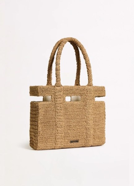WATEGOS RAFFIA TOTE BAG