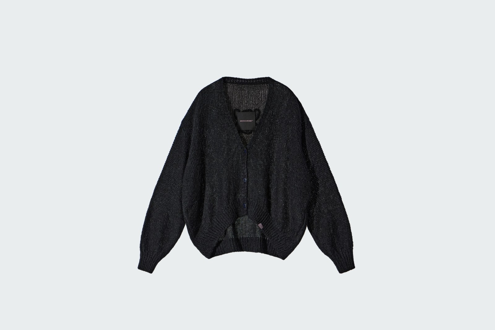 CARDI PICTOGRAM MOHAIR BLACK