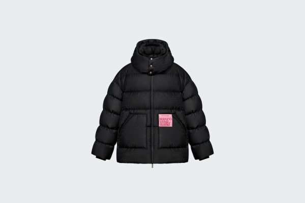 DOWN JACKET JAQUARD PATTERN BLACK