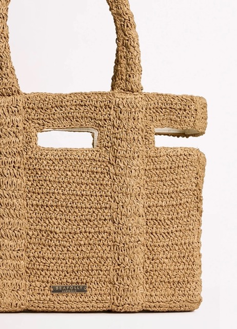 WATEGOS RAFFIA TOTE BAG