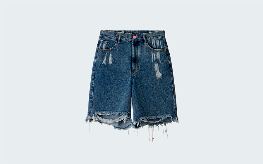 DENIM SHORTS MARBLE BLUE