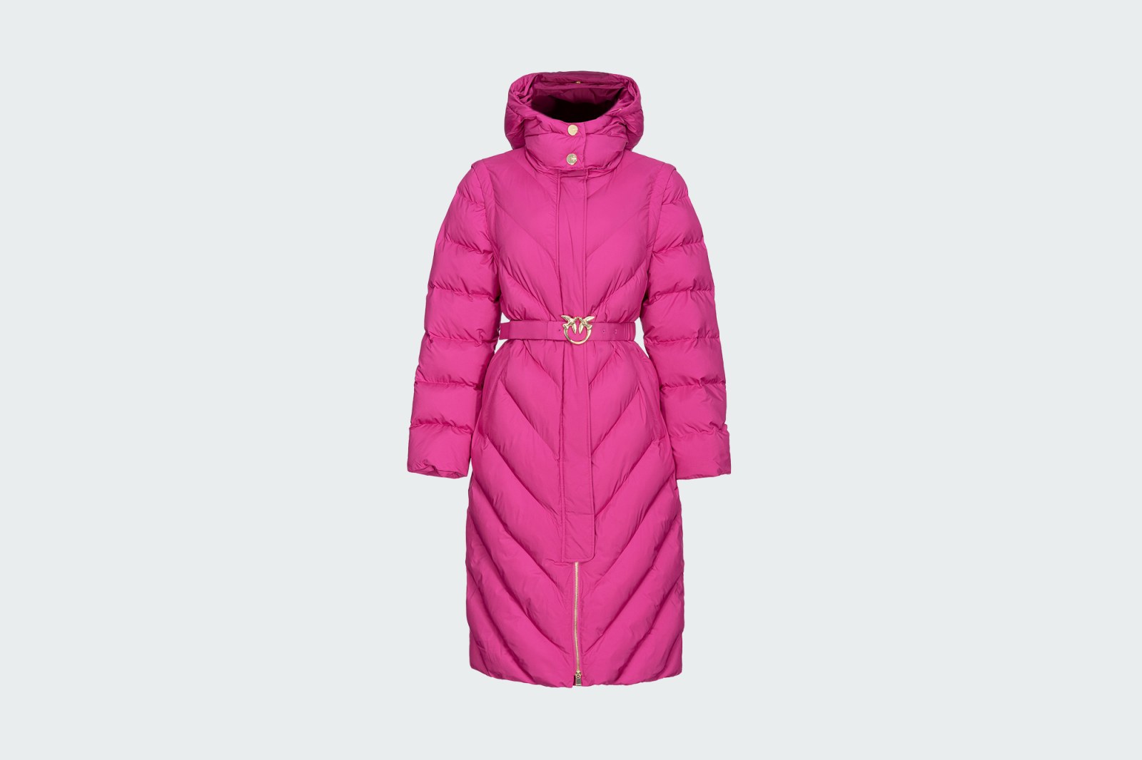 LONG PADDED CHEVRON JACKET
