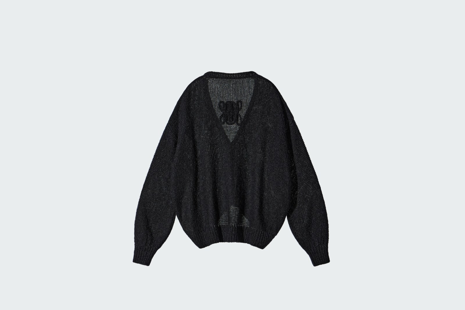 CARDI PICTOGRAM MOHAIR BLACK