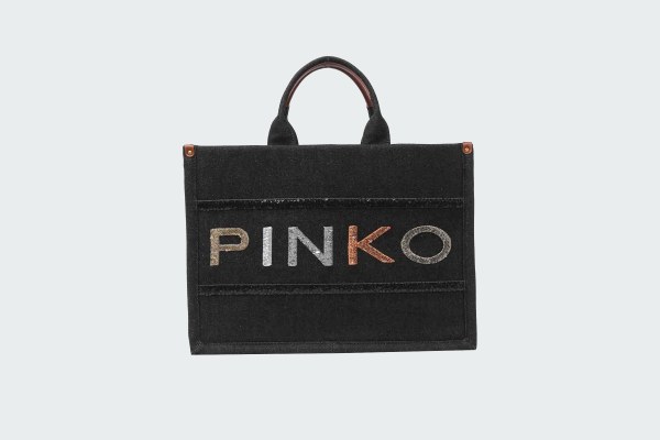 SHOPPER DENIM RICAMO LOGO