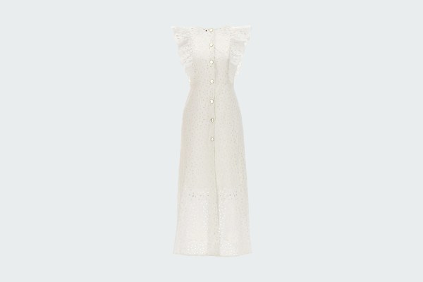 COTTON DRESS WITH BRODERIE ANGLAISE