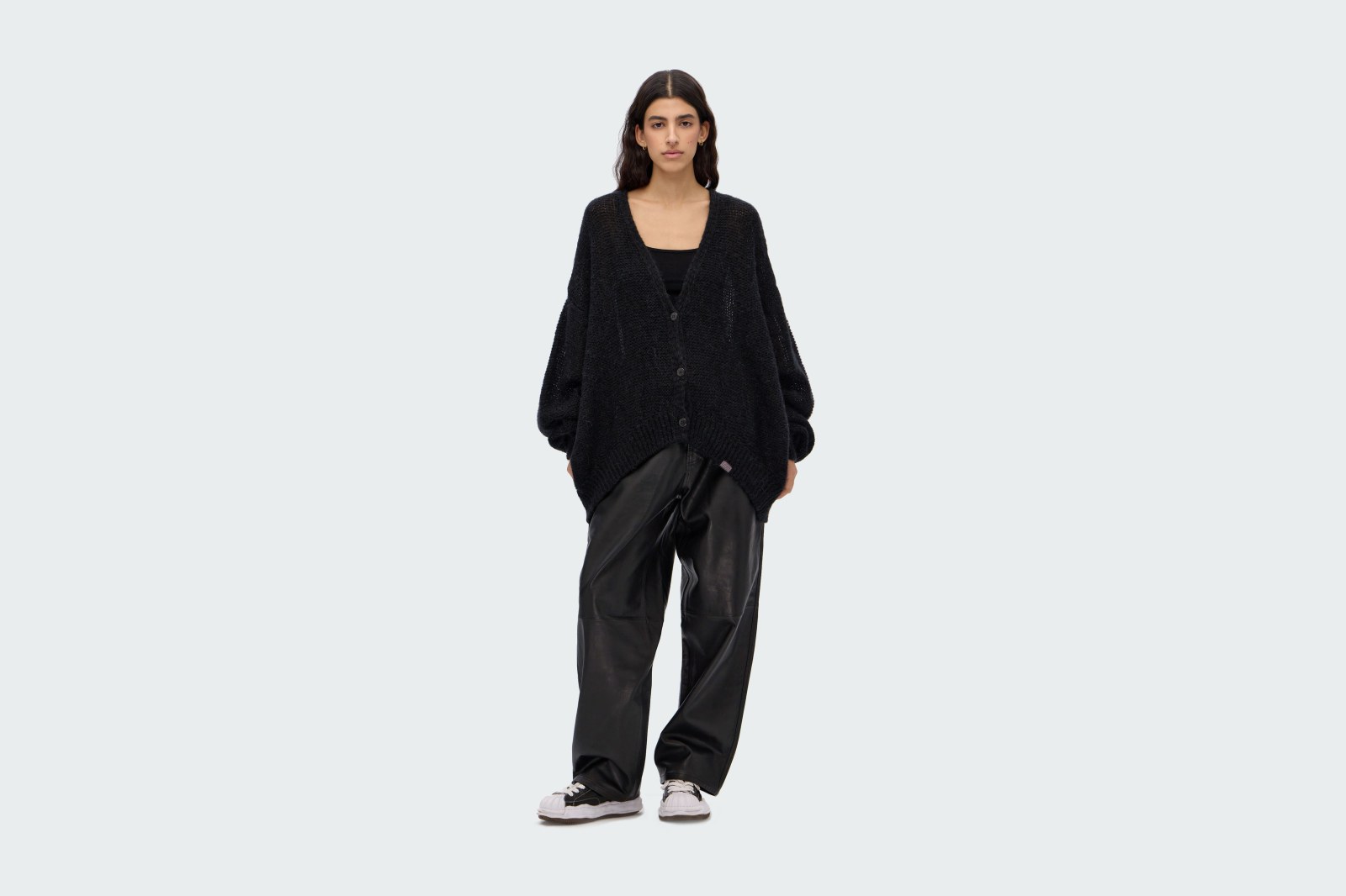 CARDI PICTOGRAM MOHAIR BLACK