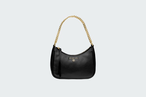 JET SET CHARM PEBBLED LEATHER POCHETTE