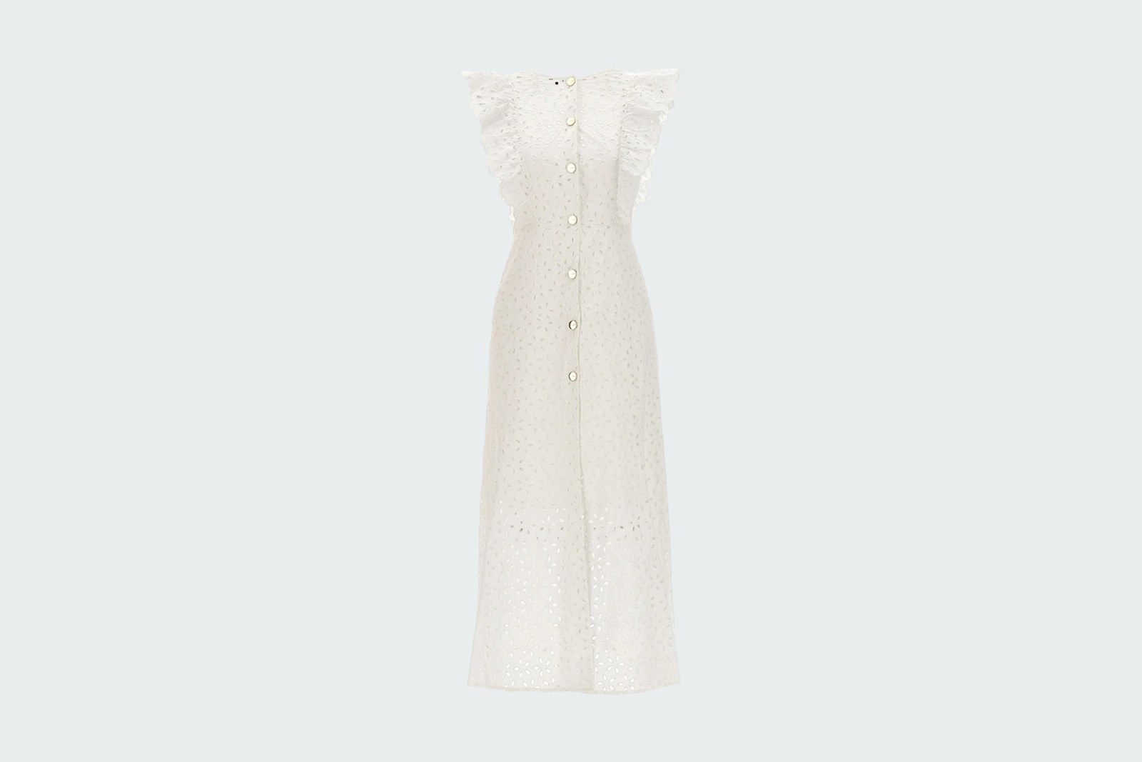 COTTON DRESS WITH BRODERIE ANGLAISE