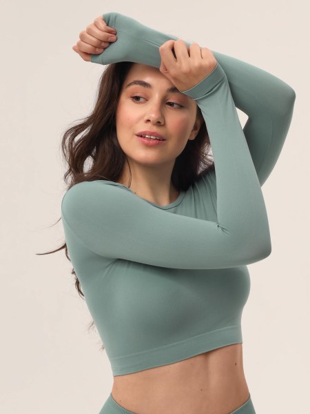 CROP TOP MANICA LUNGA