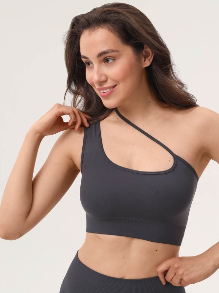 TOP ONE SHOULDER DOUBLE STRAP