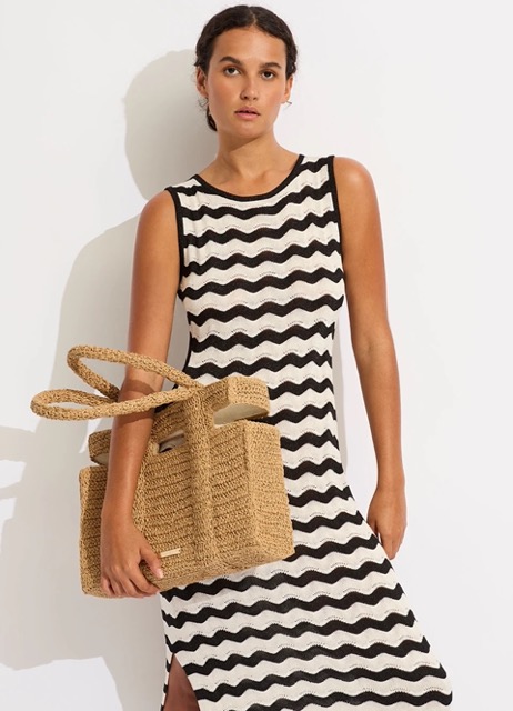 WATEGOS RAFFIA TOTE BAG