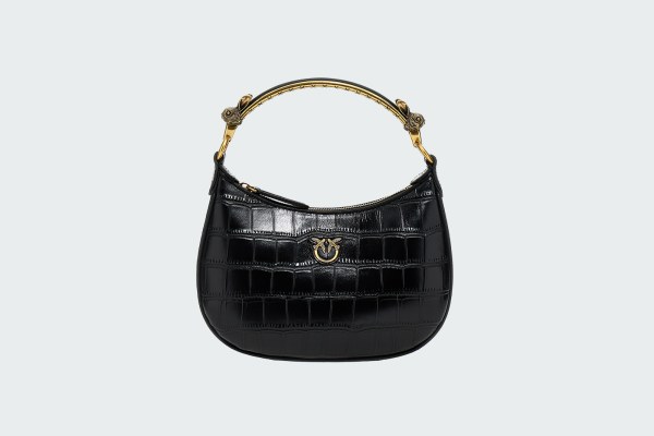 MINI HALF MOON PELLE STAMPA