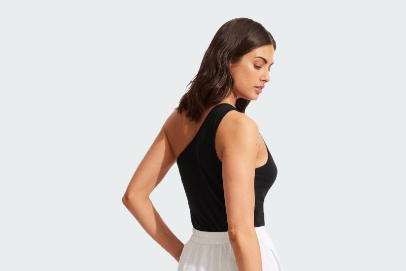 ONE SHOULDER JERSEY TANK 