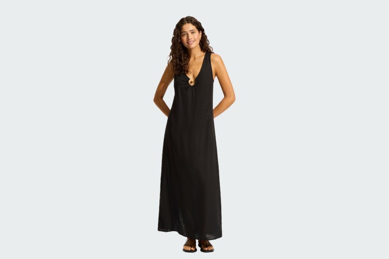 KEYHOLE FRONT MAXI DRESS