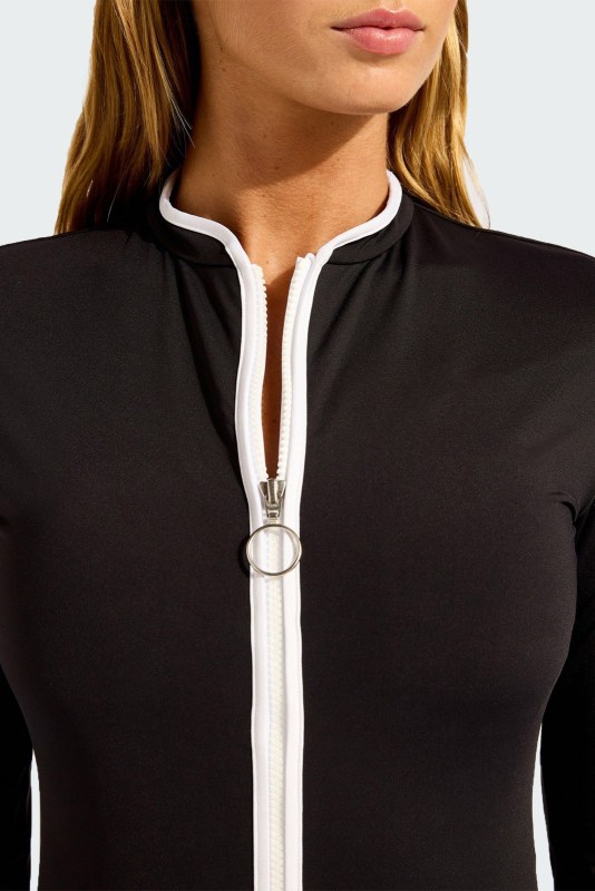 LONGSLEEVE ZIP FRONT ONE PIECE