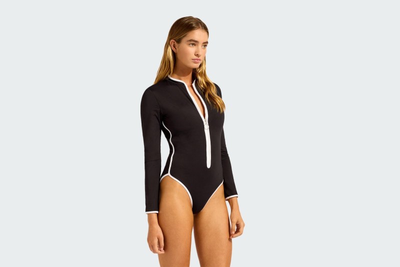 LONGSLEEVE ZIP FRONT ONE PIECE
