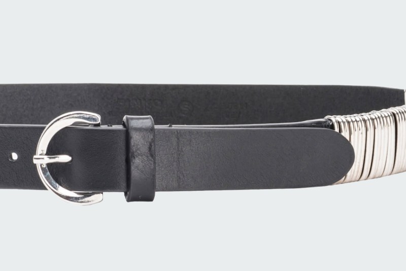 BLACK BOWIE LEATHER BELT