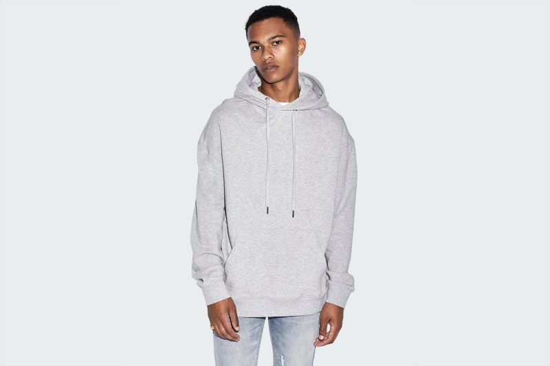 4 X 4 BIGGIE HOODIE GREY MARLE
