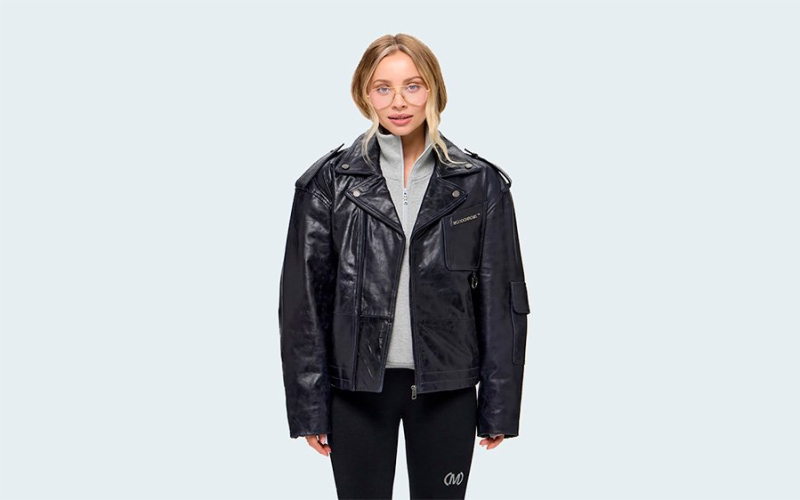 LEATHER JACKET ICON NAVY