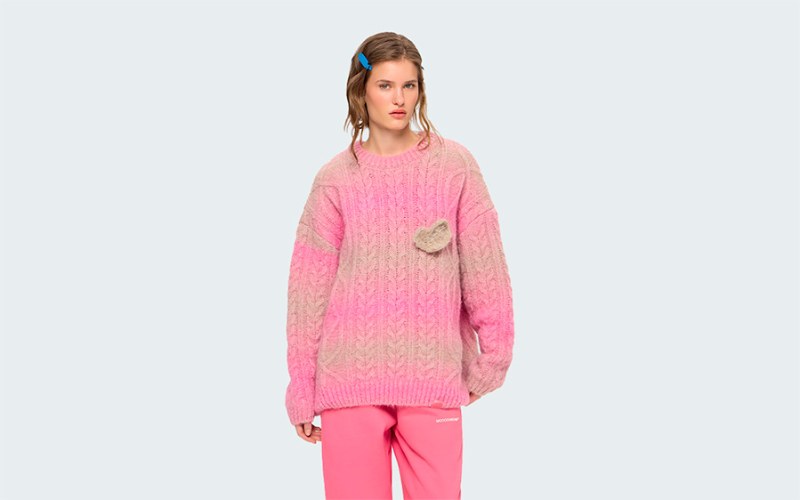 SWEATER LOVE DIARY PICTOGRAM ROSE