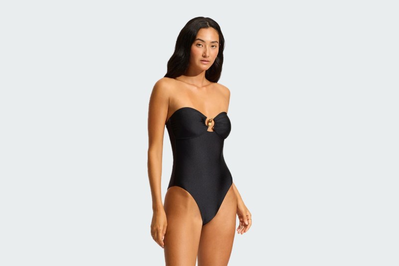 RING FRONT BANDEAU ONE PIECE