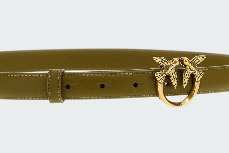 LOVE BIRDS THIN LEATHER BELT