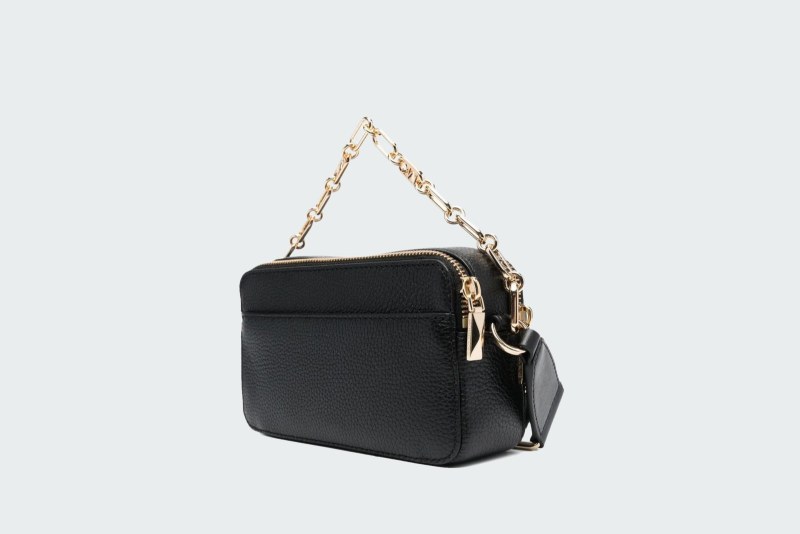 JET SET SMALL PEBBLED LEATHER DOUBLE-ZIP CAMERA BAG